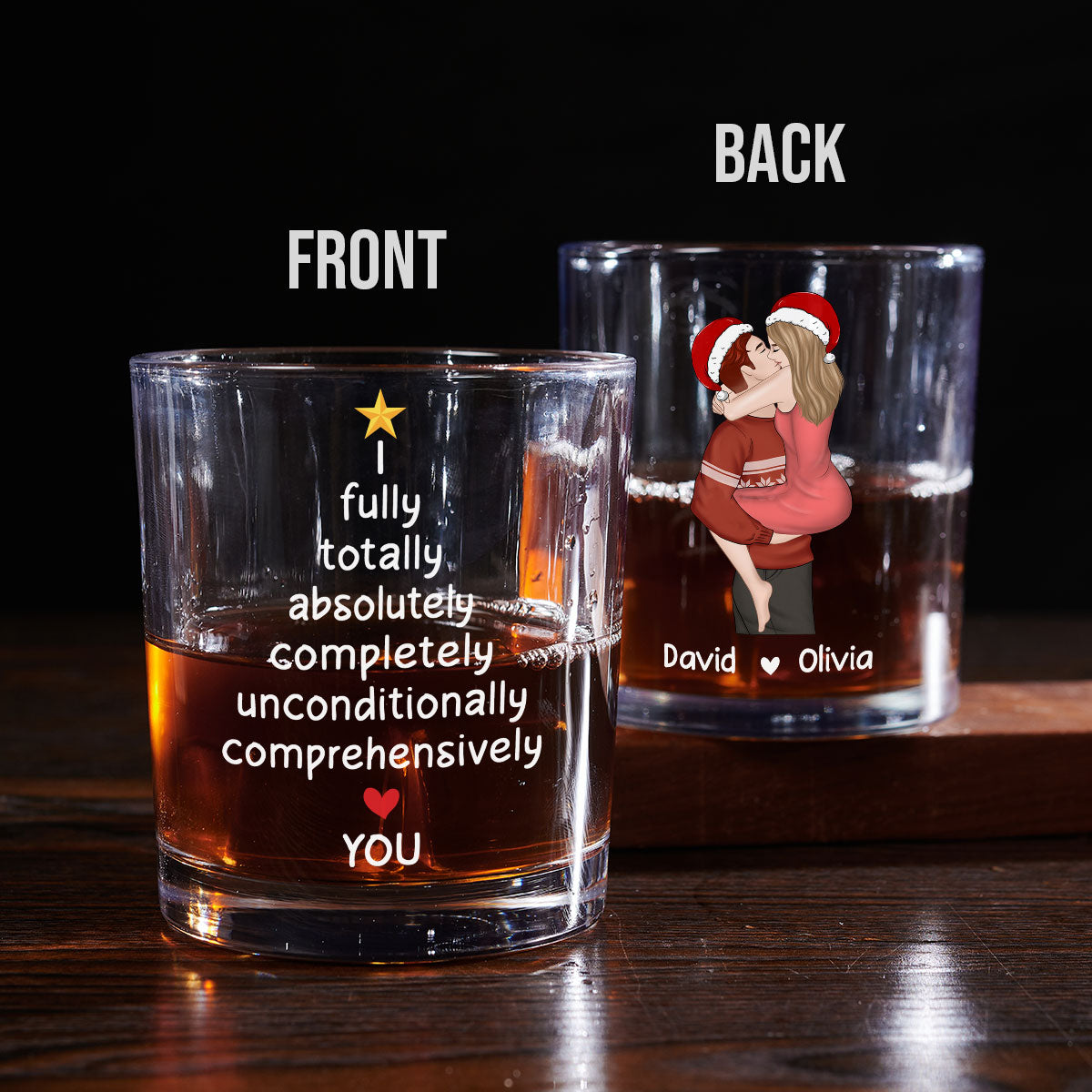 I Fully Love You - Personalized Custom Whiskey Glass