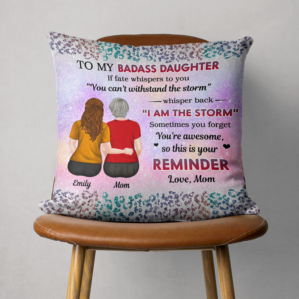 From Mom To Badass Daughter - Personalized Custom Pillow