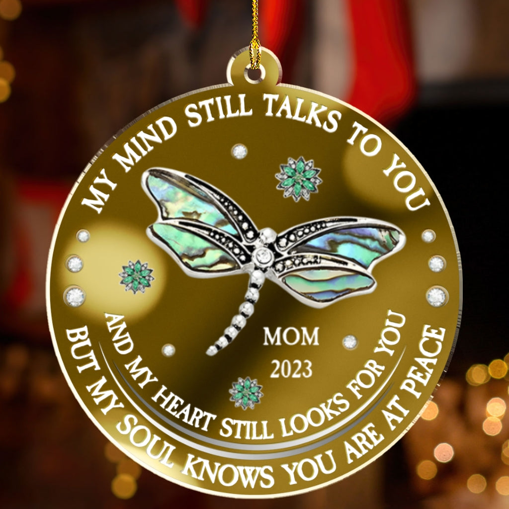 Dragonfly My Mind My Heart My Soul - Personalized Custom Mirrored Acrylic Ornament