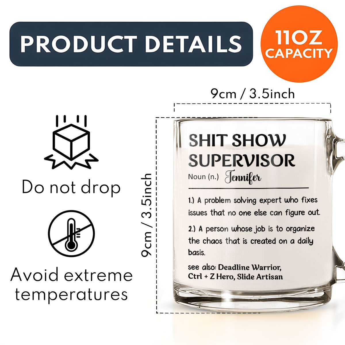 Chaos Coordinator - Personalized Custom Glass Mug