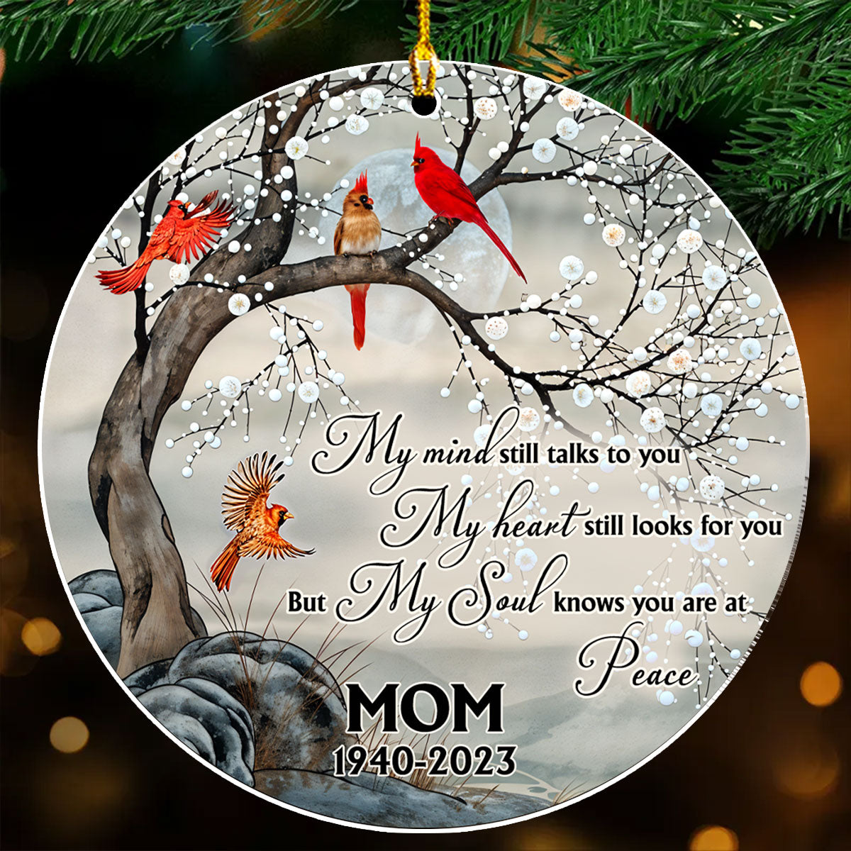 My Mind Still Talks to You - Personalized Custom Acrylic Ornament