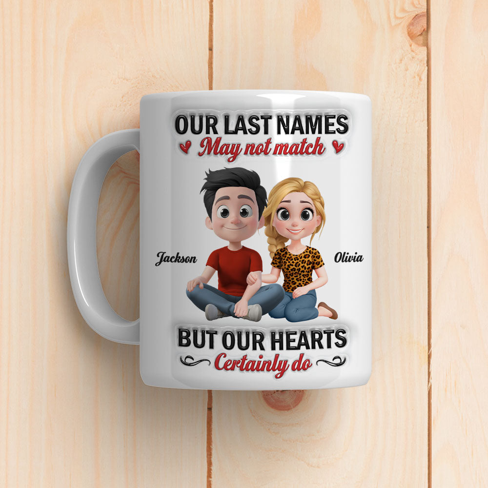 Our Hearts Are Truly Connected - Personalized Custom 3D Inflated Effect Mug