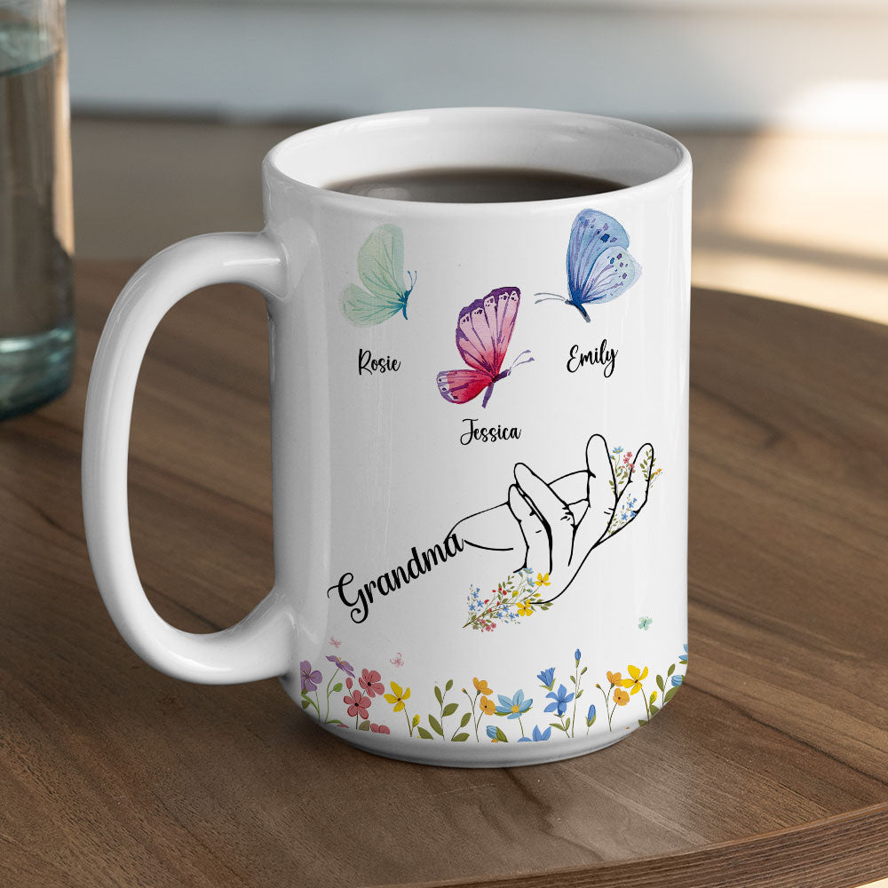 Nana Butterflies - Personalized Custom Coffee Mug