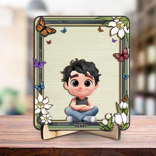 Beautiful Flower For Mom - Personalized Custom Wooden Plaque