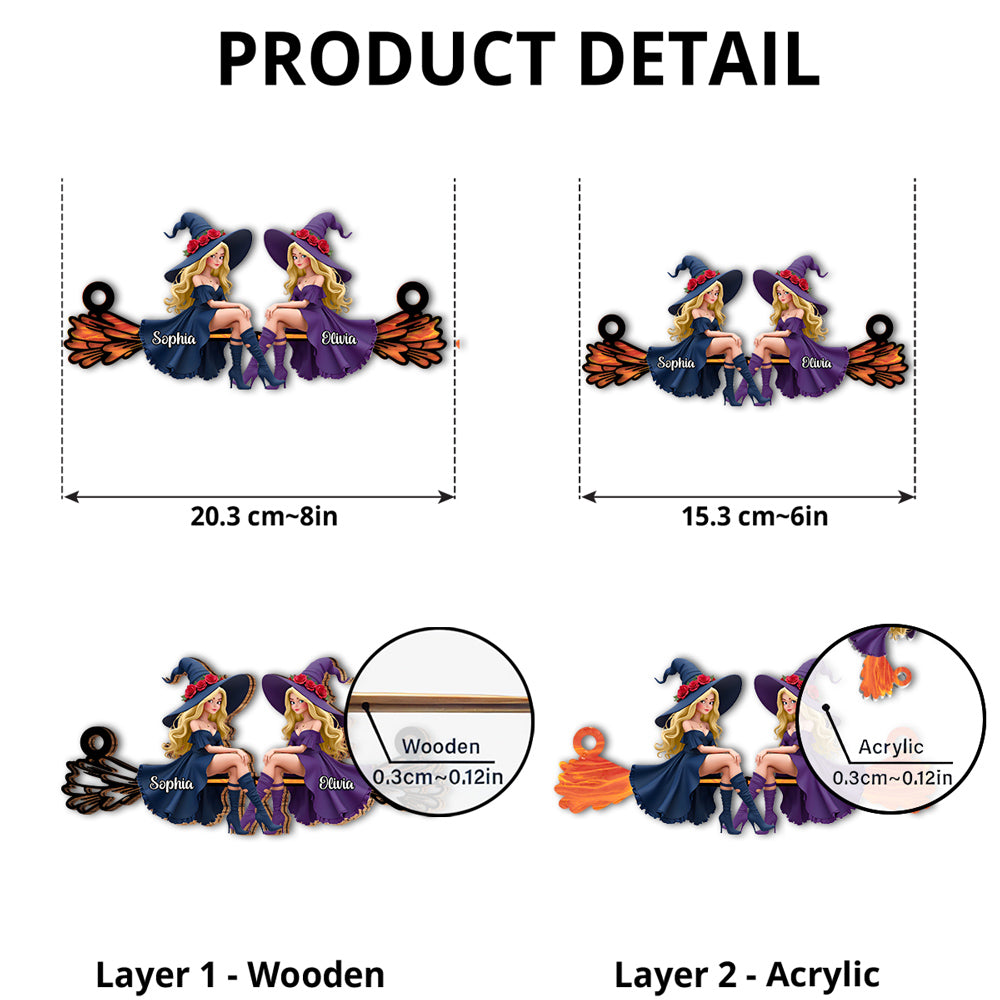 Magical Witchy Bestie - Personalized Custom Suncatcher