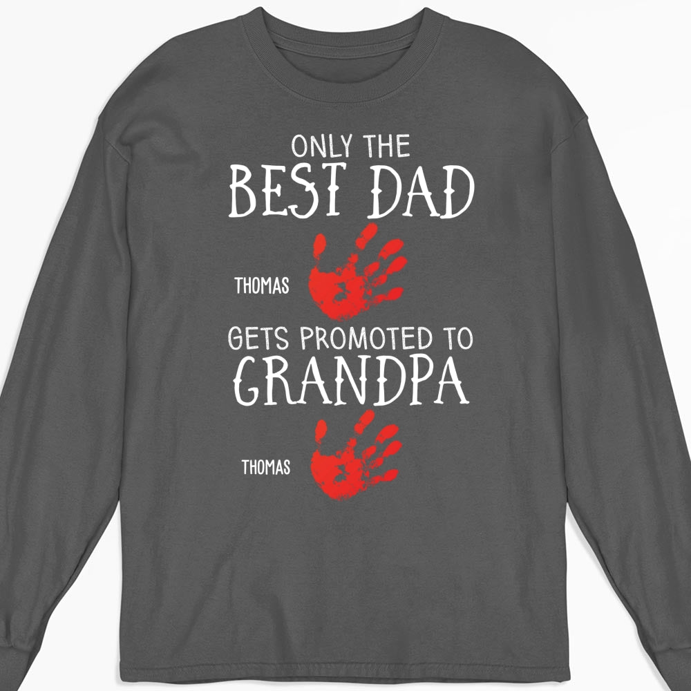 Promoted To Grandpa - Personalized Custom Shirt