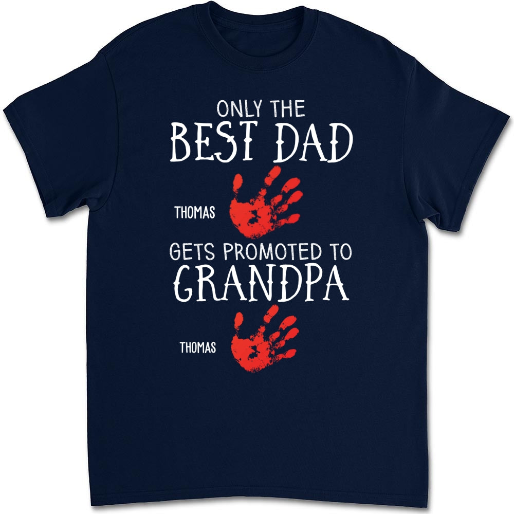 Promoted To Grandpa - Personalized Custom Shirt