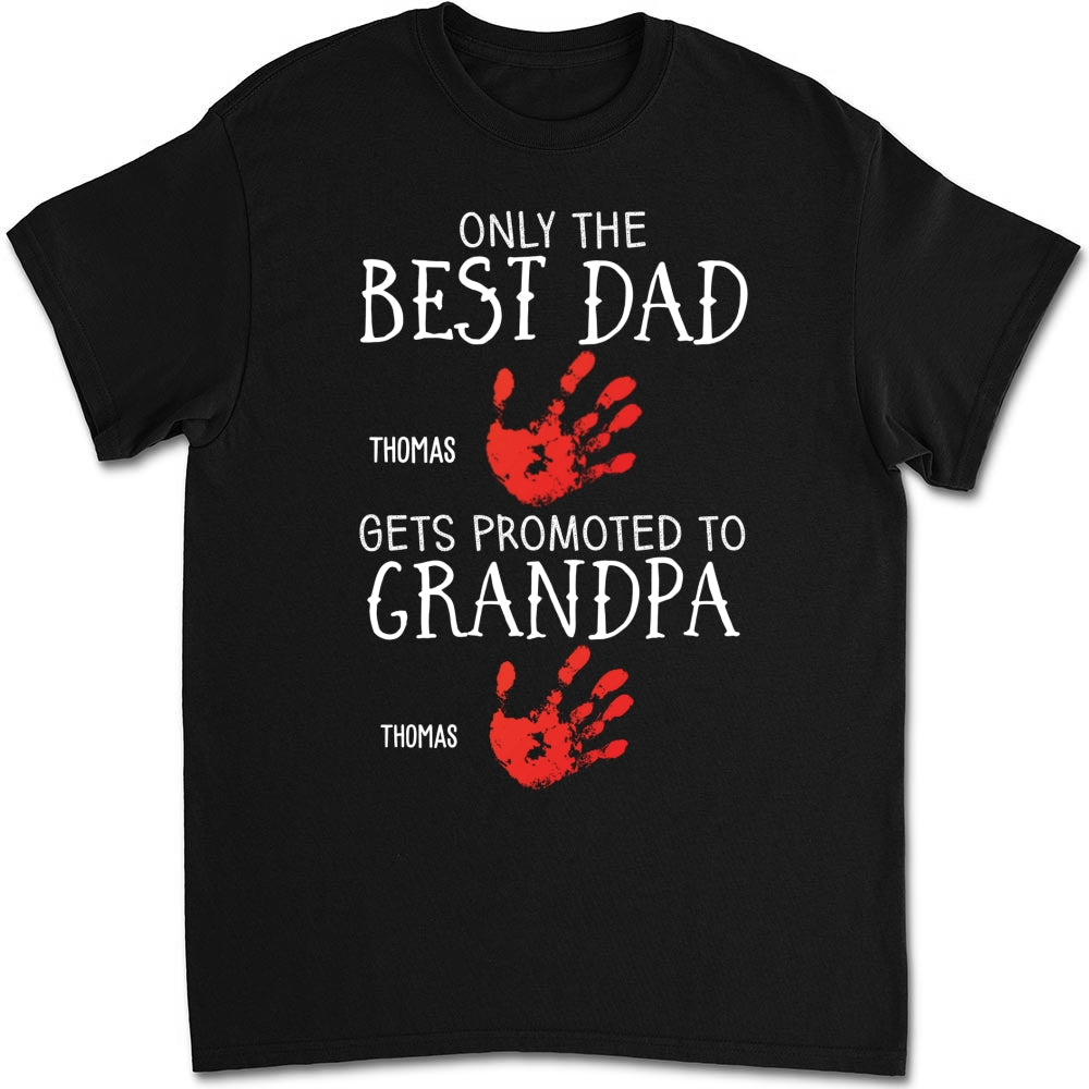 Promoted To Grandpa - Personalized Custom Shirt