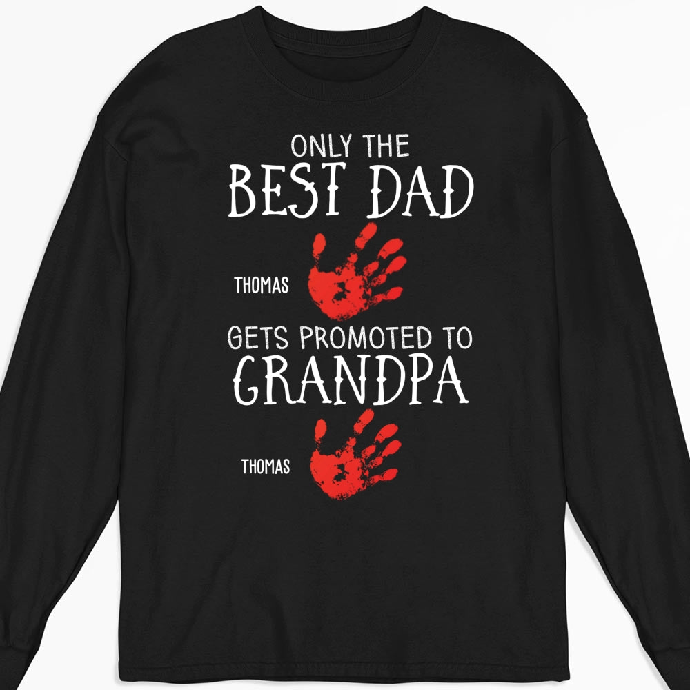 Promoted To Grandpa - Personalized Custom Shirt