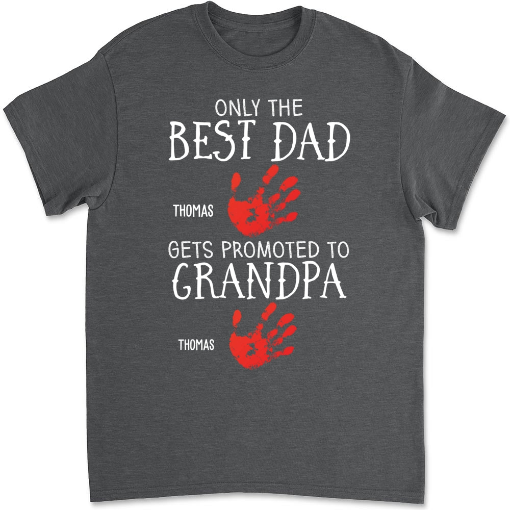 Promoted To Grandpa - Personalized Custom Shirt