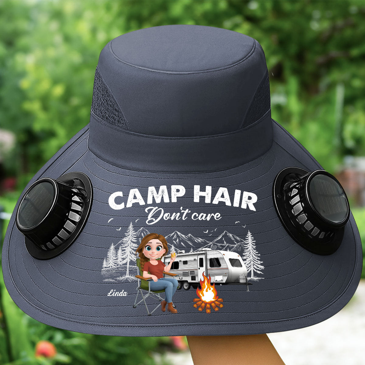 Camp Hair - Personalized Custom Solar Fan Hat