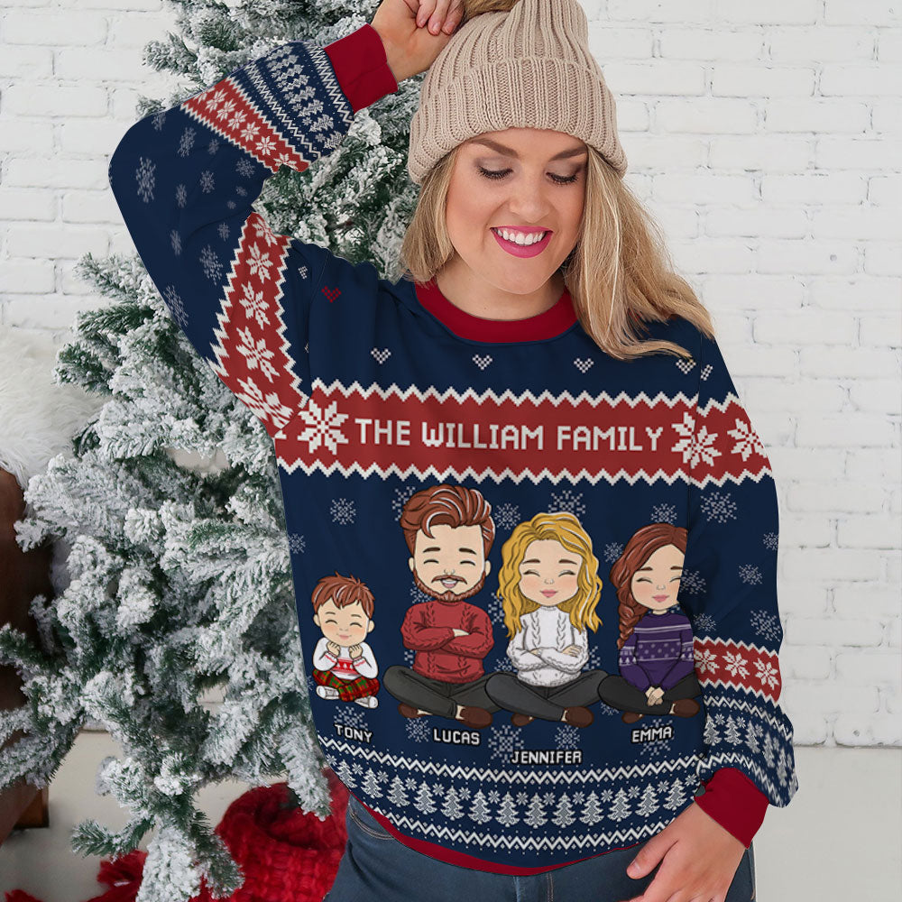 Family Christmas Together - Personalized Custom All-Over-Print Sweatshirt