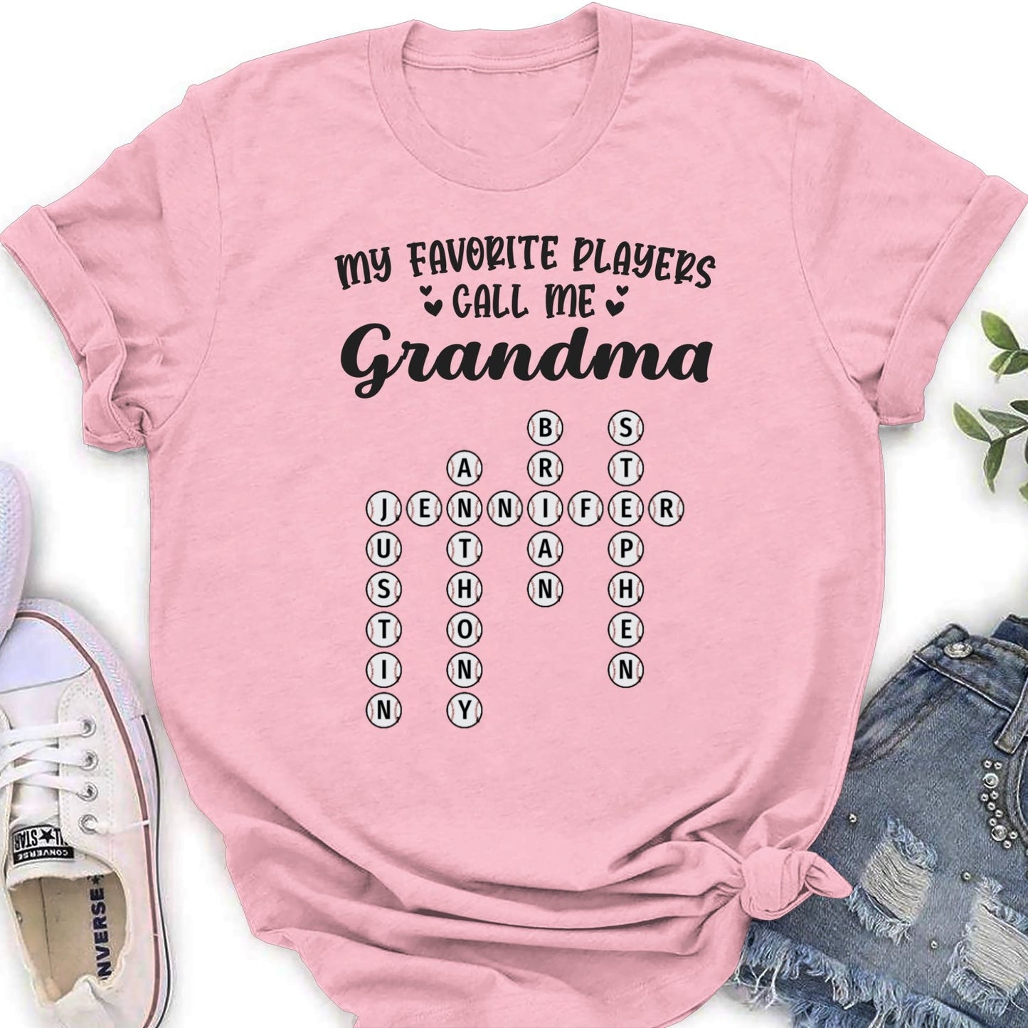 My Favorite Players Call Me Nana Crossword - Personalized Custom Shirt