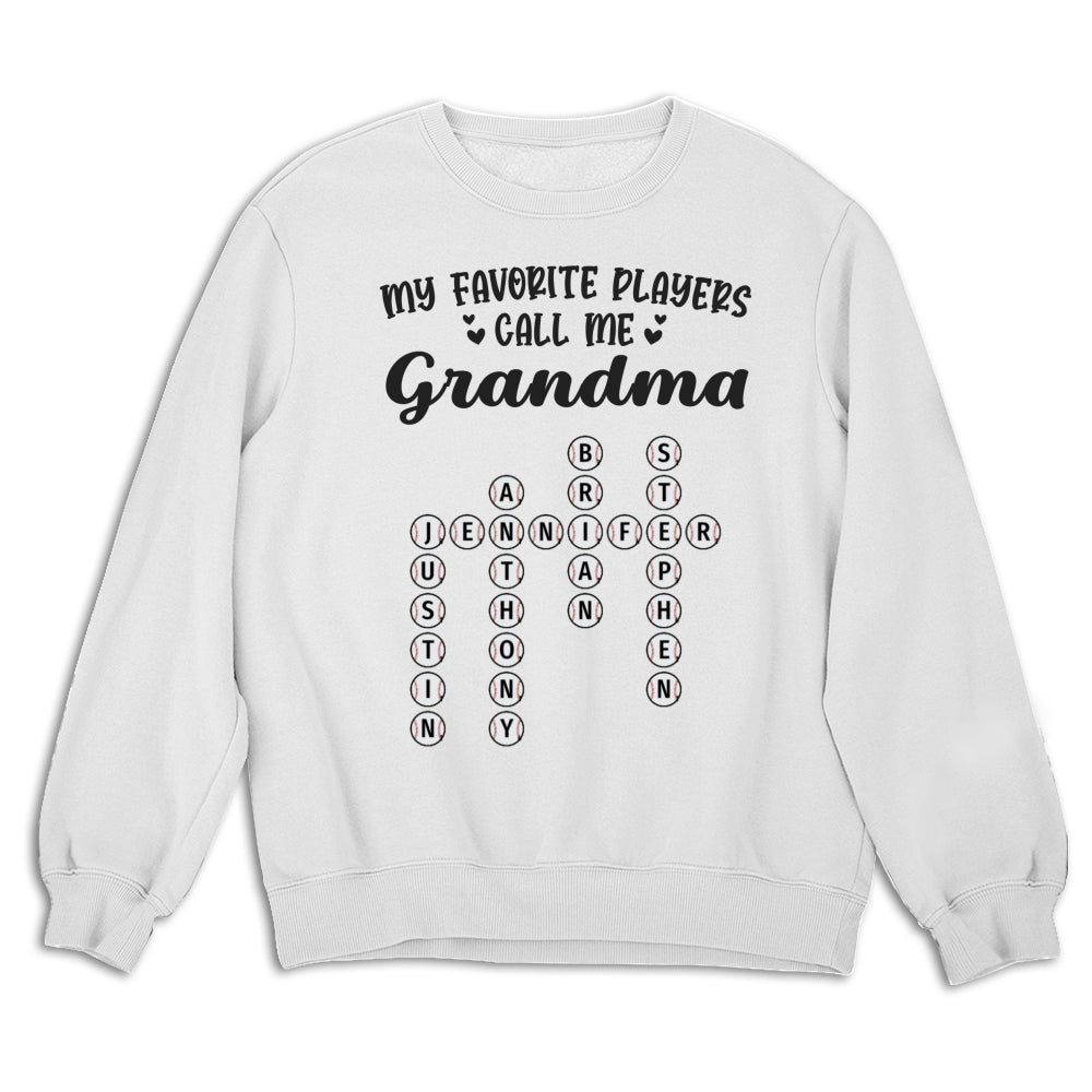 My Favorite Players Call Me Nana Crossword - Personalized Custom Shirt