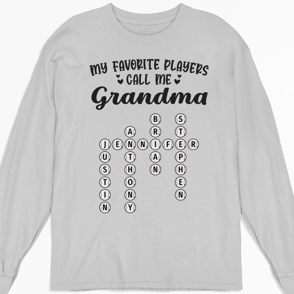 My Favorite Players Call Me Nana Crossword - Personalized Custom Shirt
