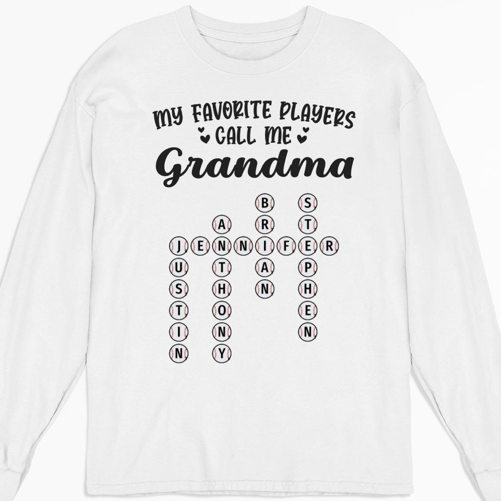 My Favorite Players Call Me Nana Crossword - Personalized Custom Shirt