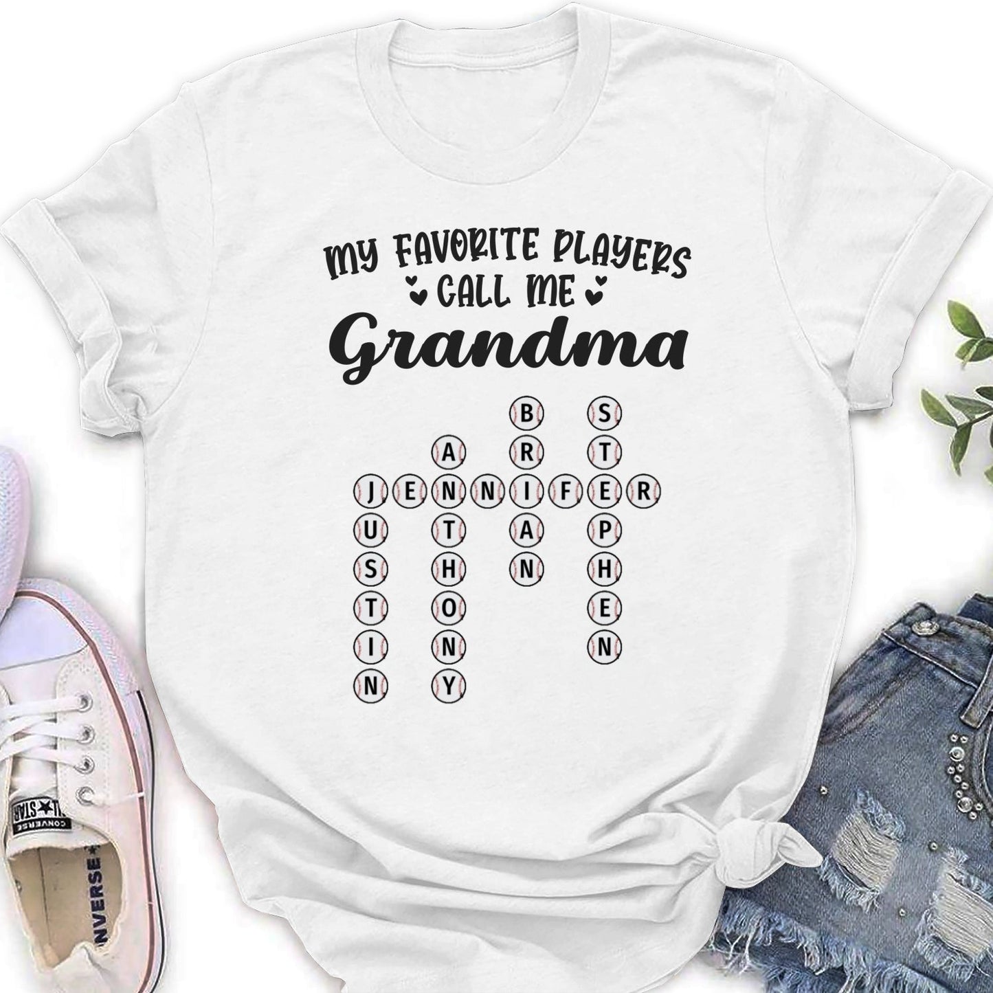 My Favorite Players Call Me Nana Crossword - Personalized Custom Shirt