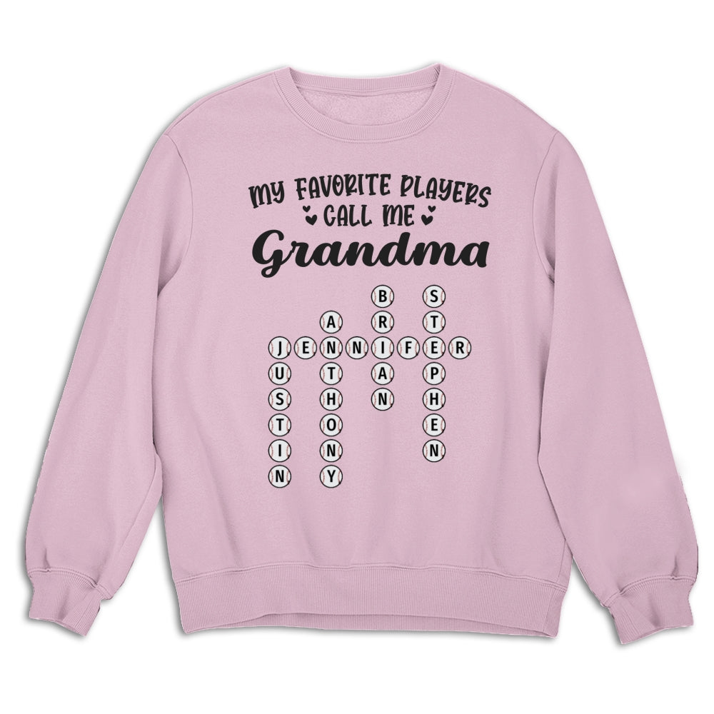 My Favorite Players Call Me Nana Crossword - Personalized Custom Shirt