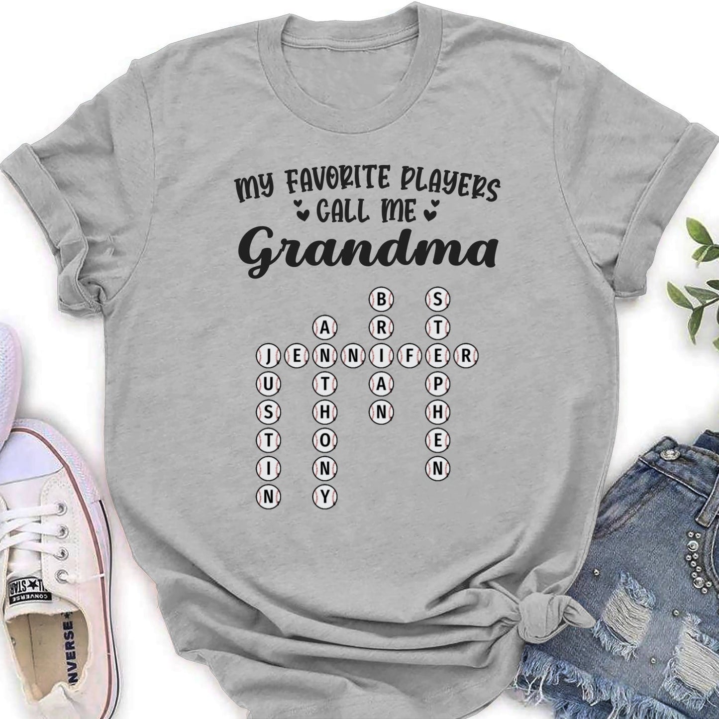My Favorite Players Call Me Nana Crossword - Personalized Custom Shirt