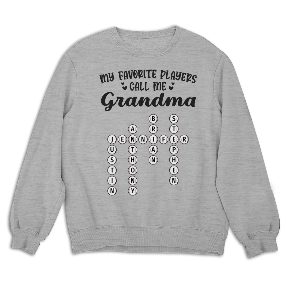 My Favorite Players Call Me Nana Crossword - Personalized Custom Shirt