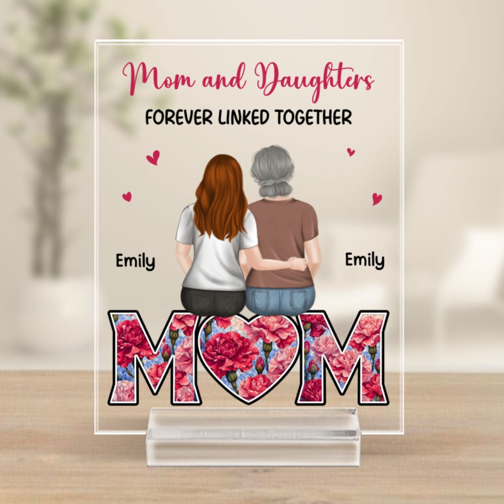 Forever Linked Together - Personalized Custom Acrylic Plaque With Base