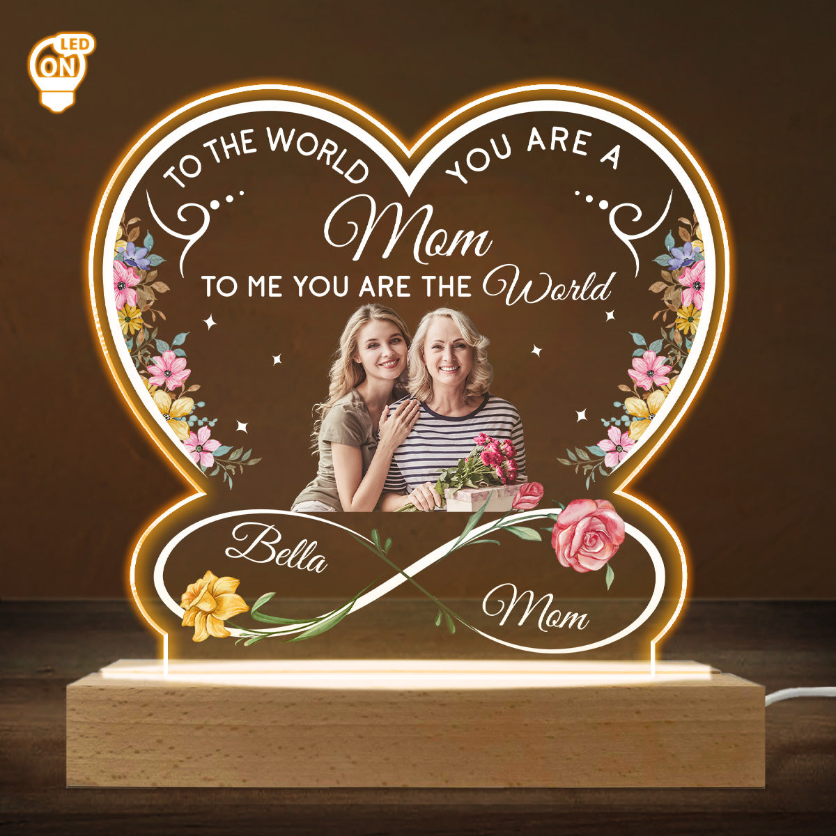 Awesome Mom - Personalized Custom LED Light