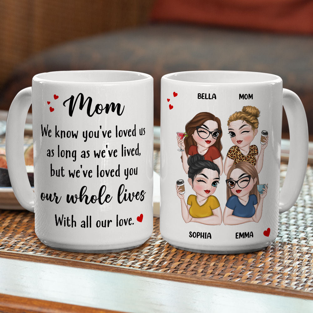 Mom Our Love For You Is Endless - Personalized Custom Coffee Mug
