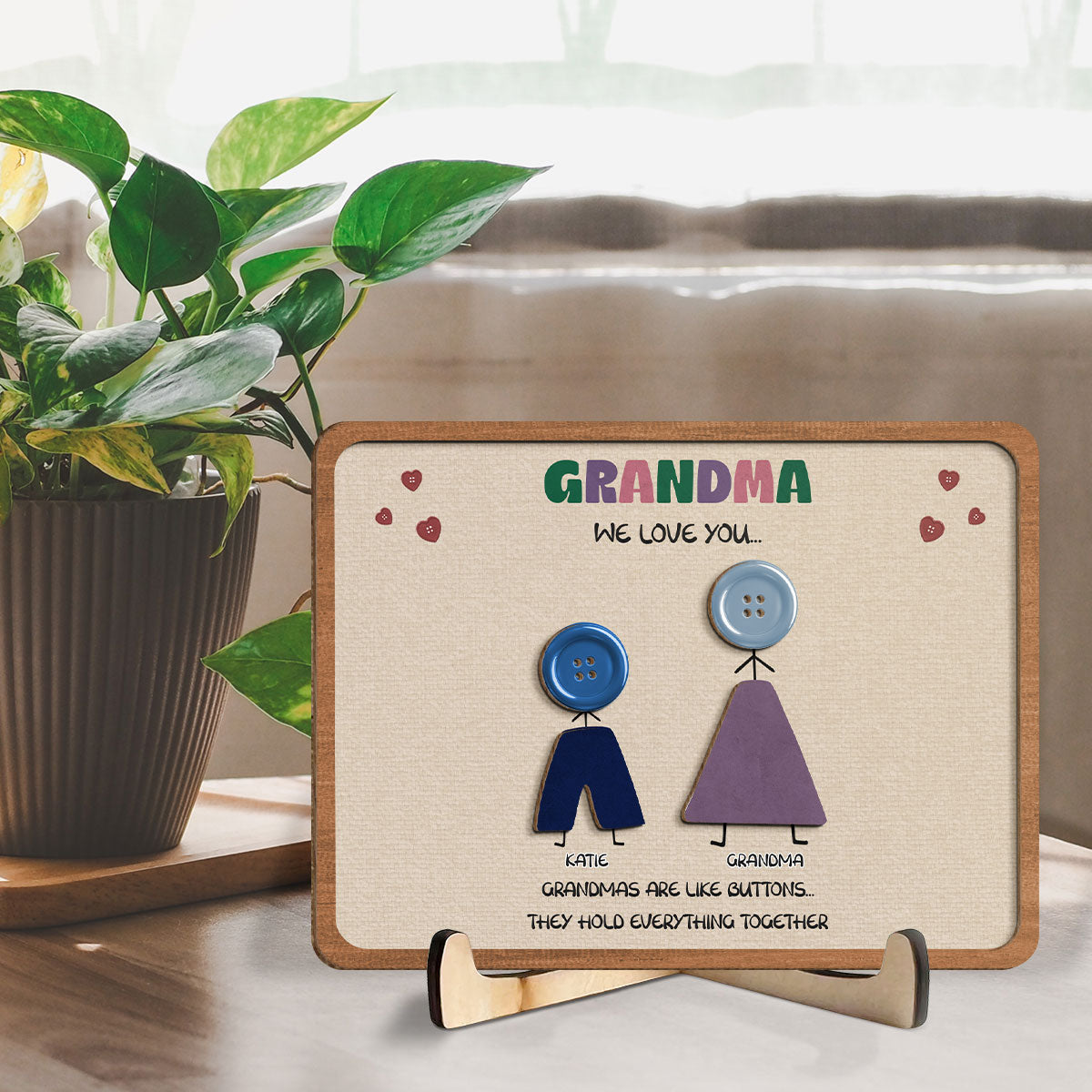 Grandma Like Buttons - Personalized Custom Wooden Plaque