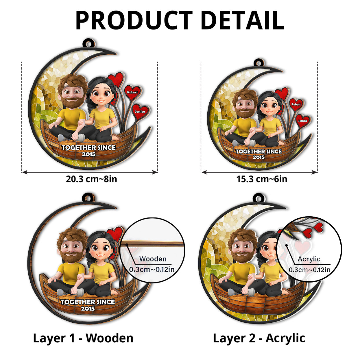 You And Me Forever Suncatcher - Personalized Custom Suncatcher