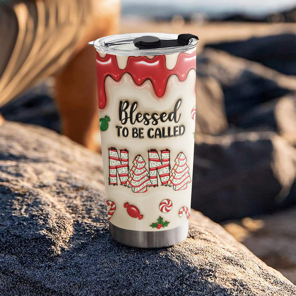 Blessed To Be Called Nana - Personalized Custom 3D Inflated Effect Tumbler