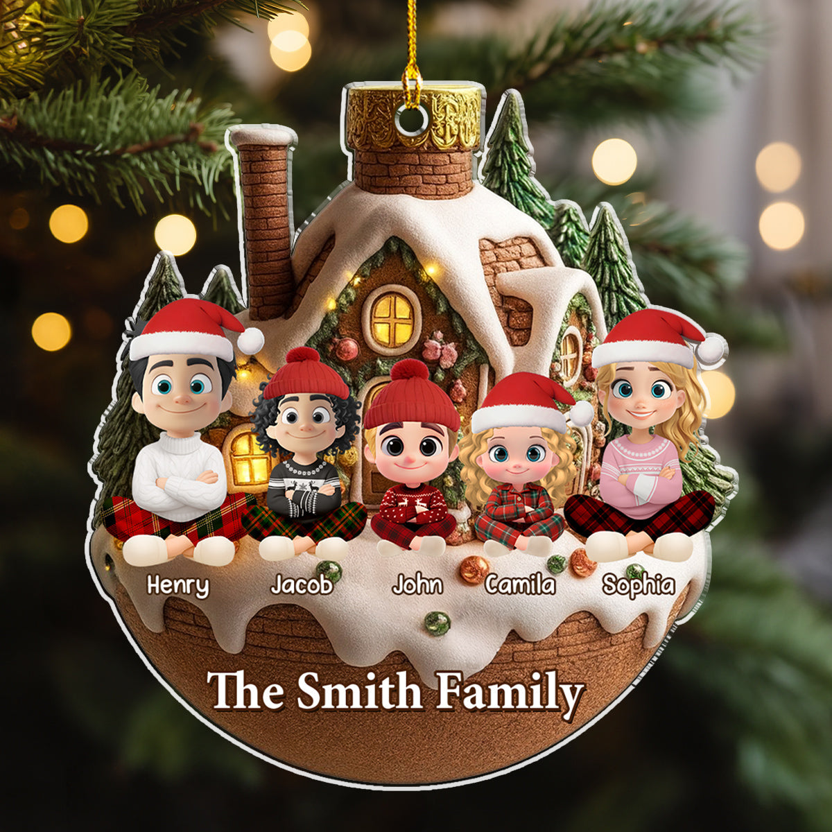 Winter Wonderland House - Personalized Custom Acrylic Ornament