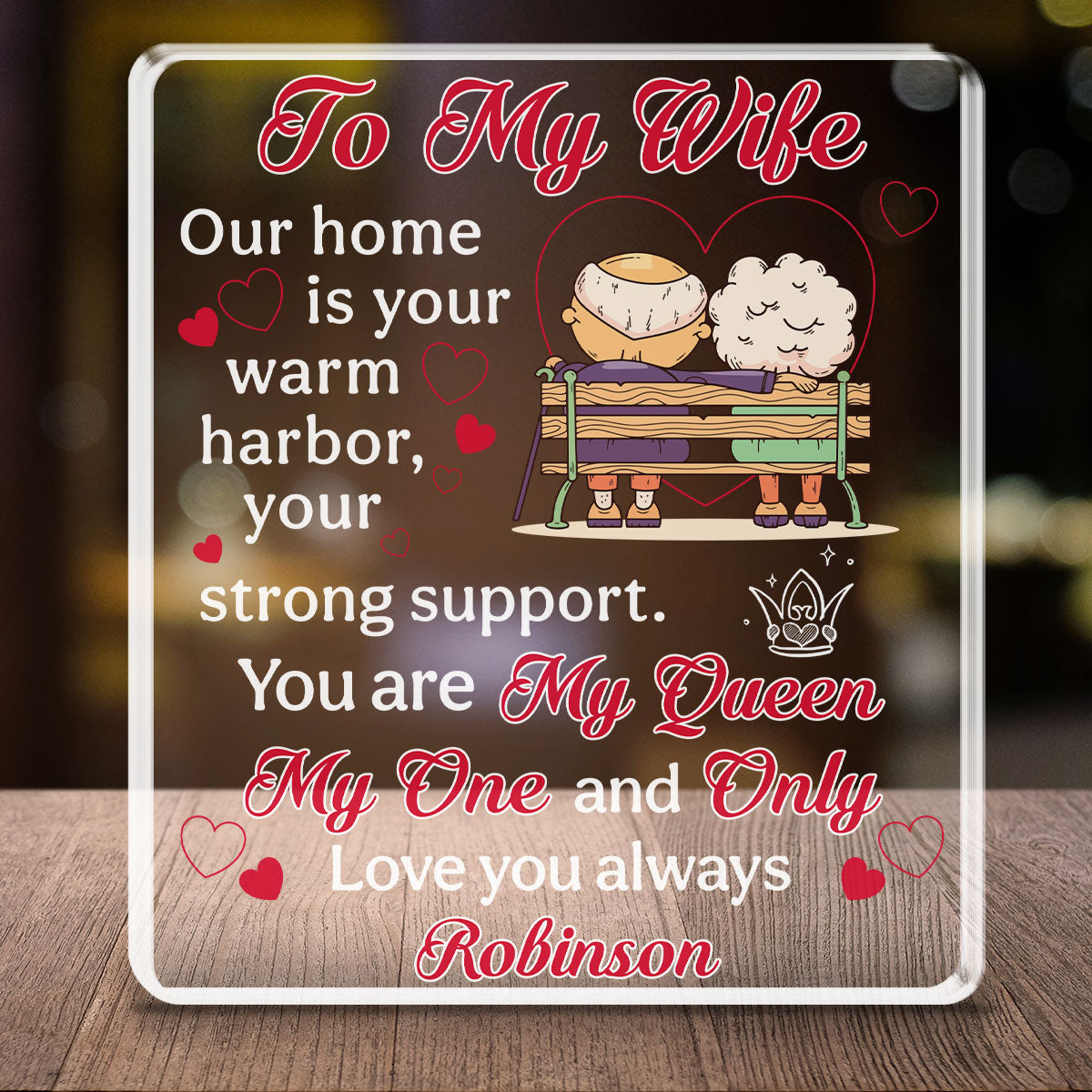 To My Wife - Personalized Custom Acrylic Plaque