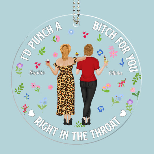 Punch Bitch Besties - Personalized Custom Car Ornament