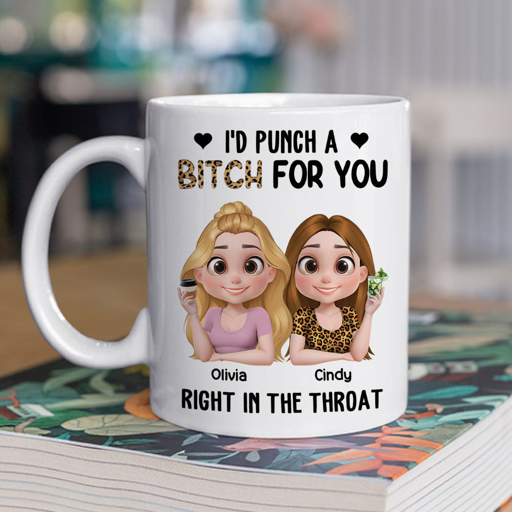 Punch For You My Bestie - Personalized Custom Coffee Mug