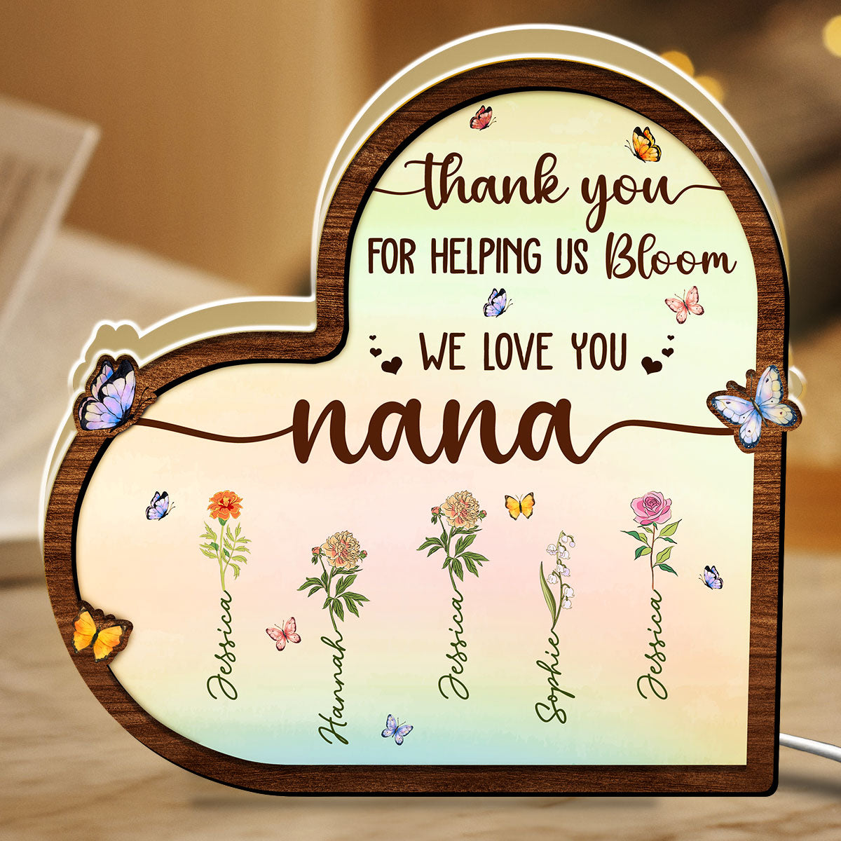 Helping Bloom - Personalized Custom Light Box