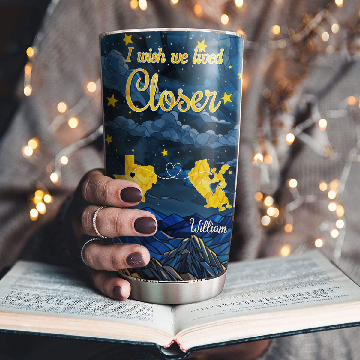 I Wish We Lived Closer - Personalized Custom Tumbler