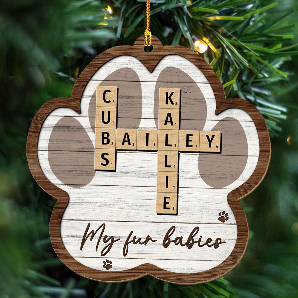 My Pet Is My Happy Place - Personalized Custom Wood Ornament