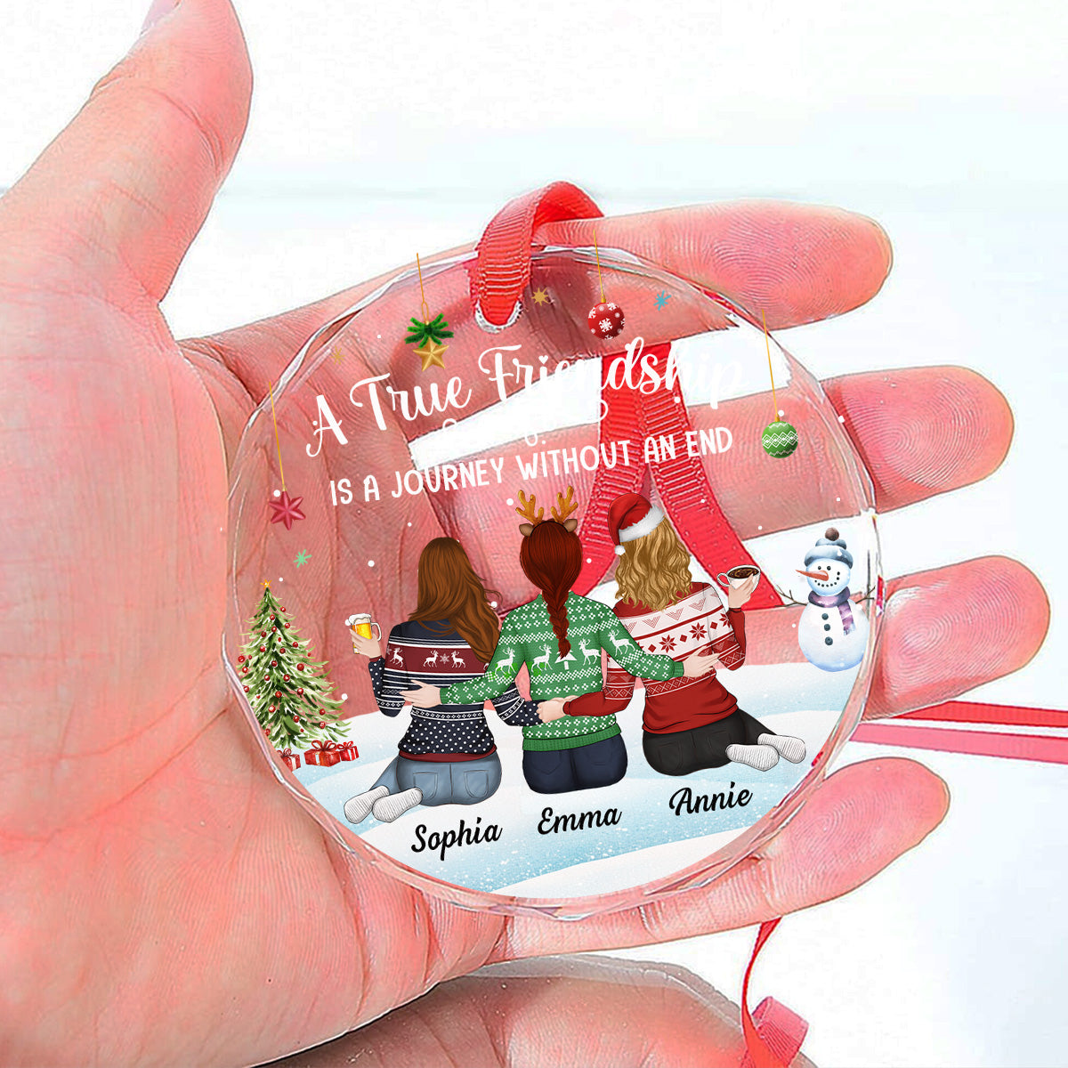 A Journey Without An End  - Personalized Custom Glass Ornament