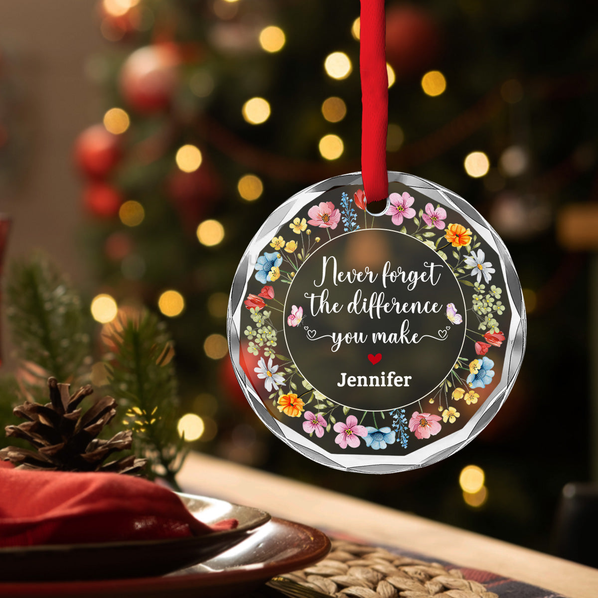 Thank You Coworker - Personalized Custom Glass Ornament