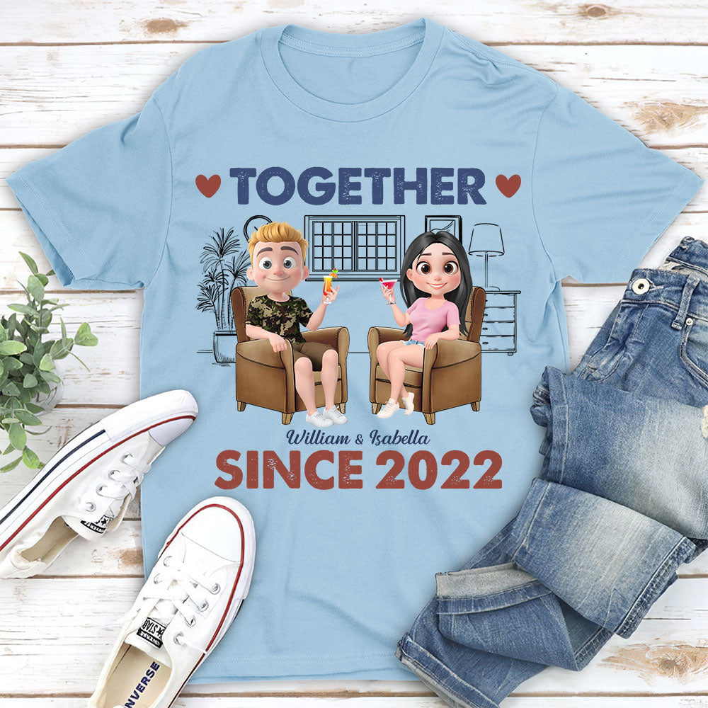 Together Since Husband Wife - Personalized Custom Shirt