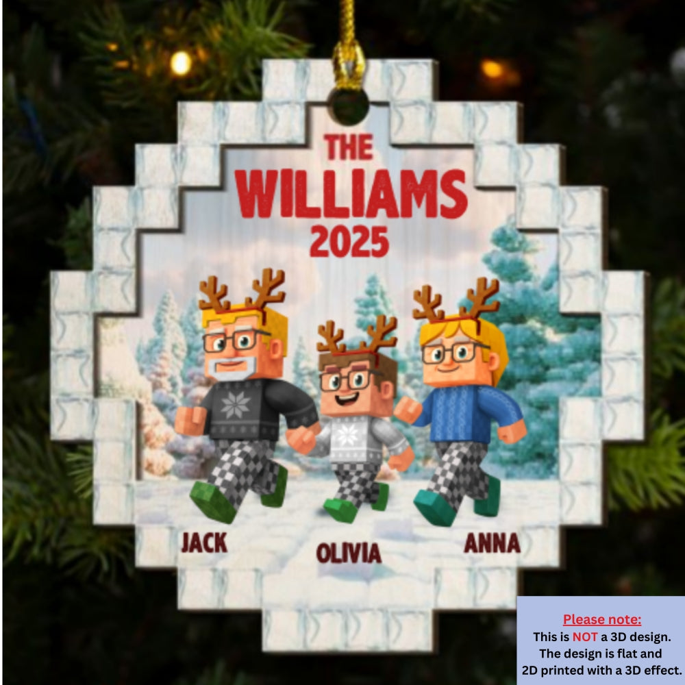 Us As A Family - Personalized Custom 2-layered Wood Ornament