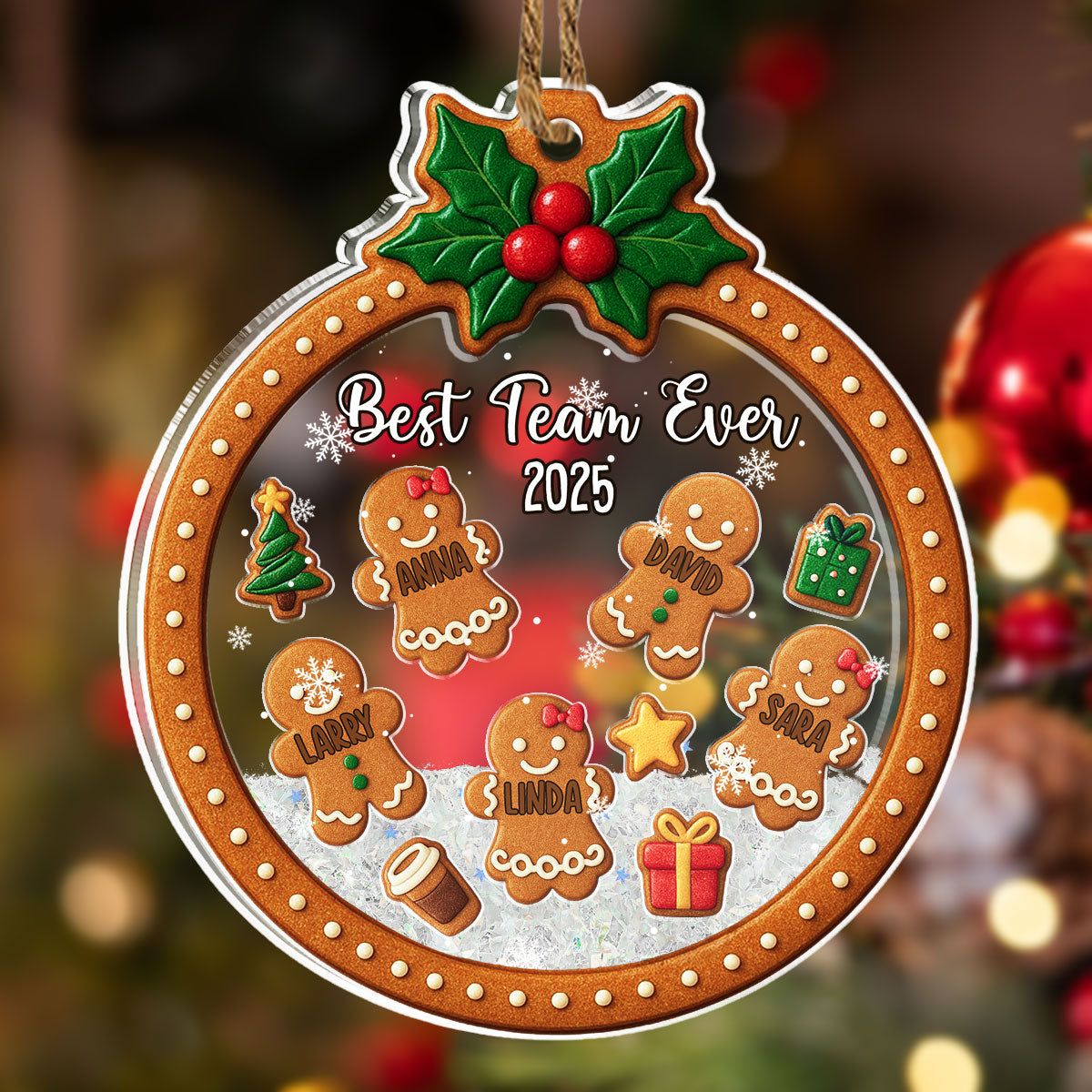 Great Teams Create Great Results - Personalized Custom Acrylic Shaker Ornament