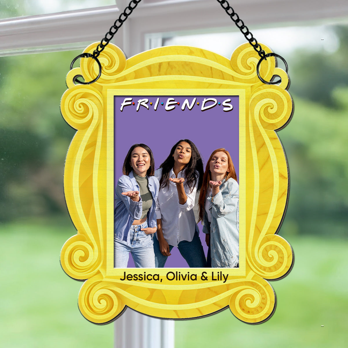 Friends Forever Frame Photo - Personalized Custom Suncatcher