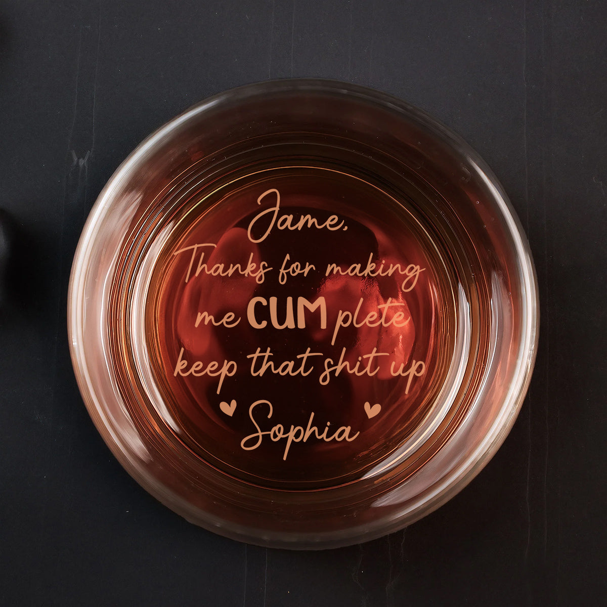 You Make Me Complete - Personalized Custom Engraved Whiskey Glass