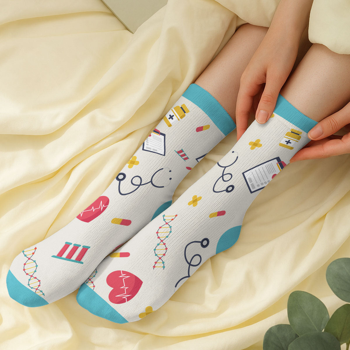 Proud To Be A Nurse - Personalized Custom Crew Socks