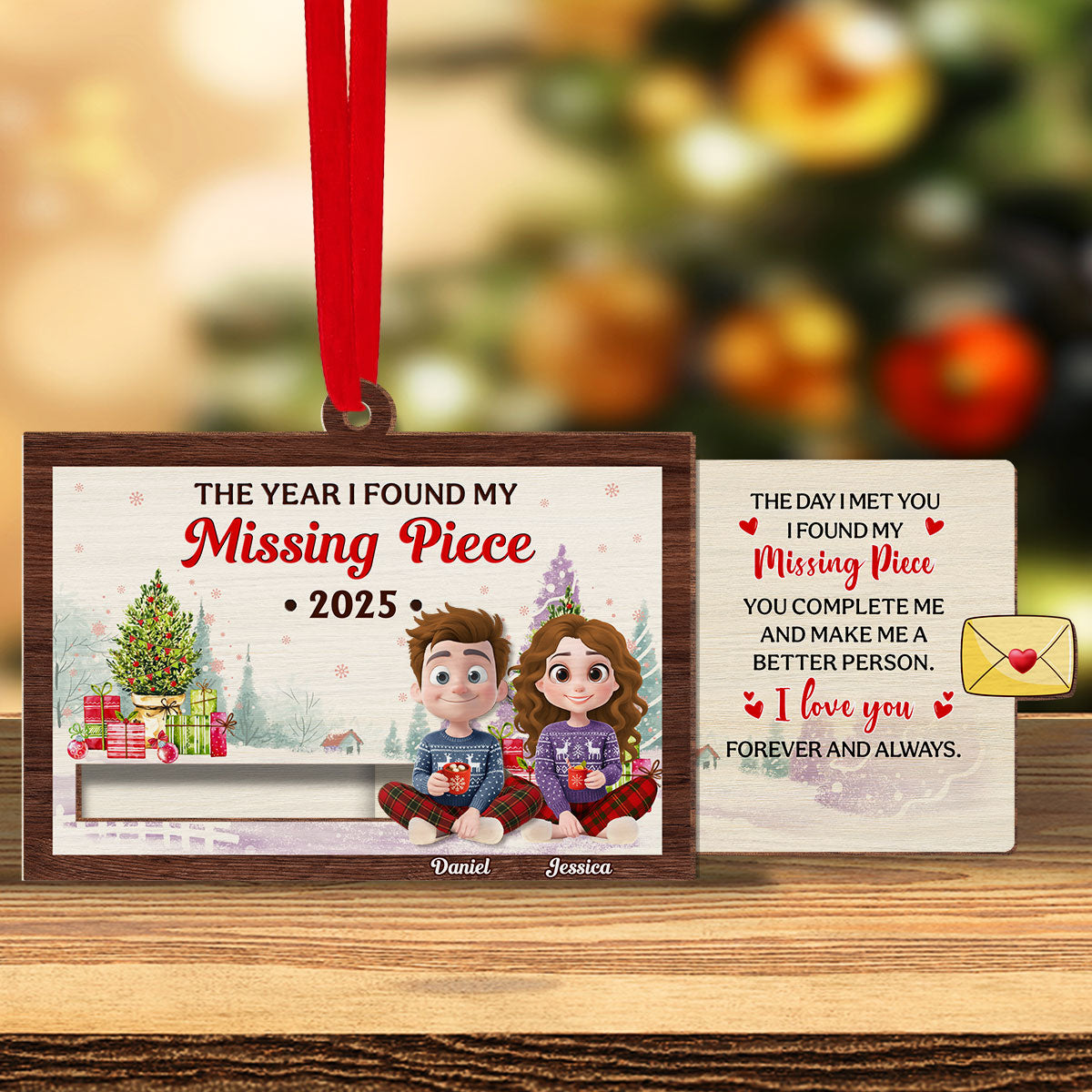 I Found My Love - Personalized Custom Slide Ornament