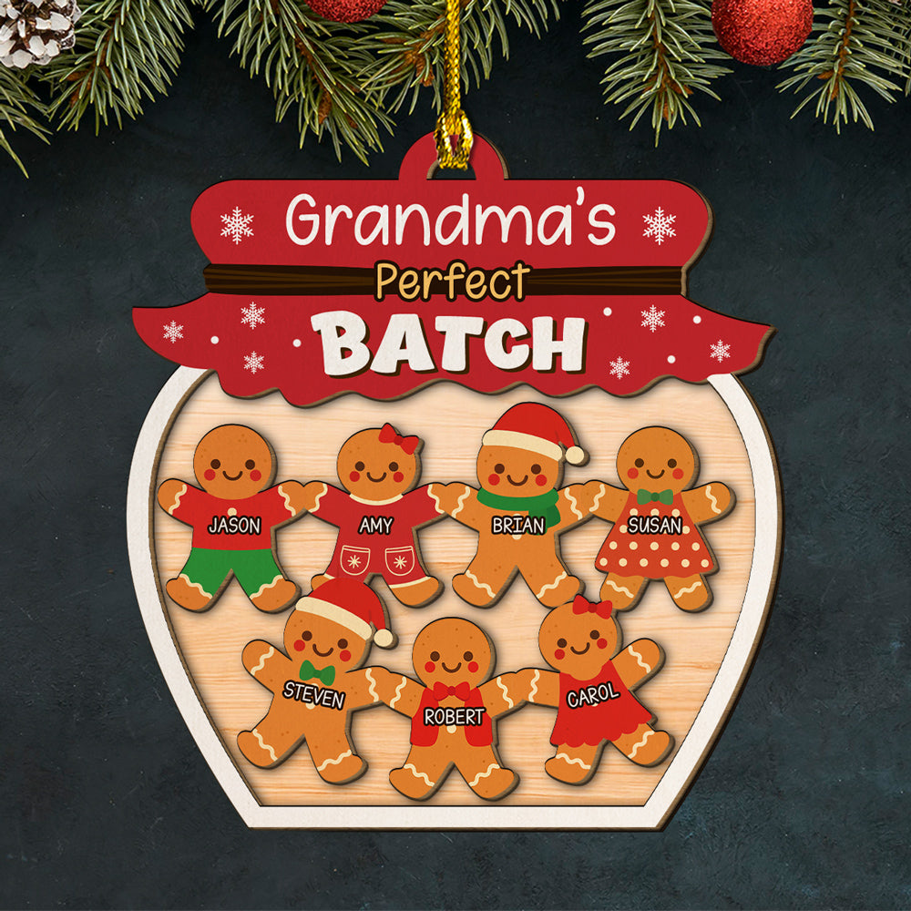 Grandma Perfect Batch - Personalized Custom 2-Layered Wood Ornament