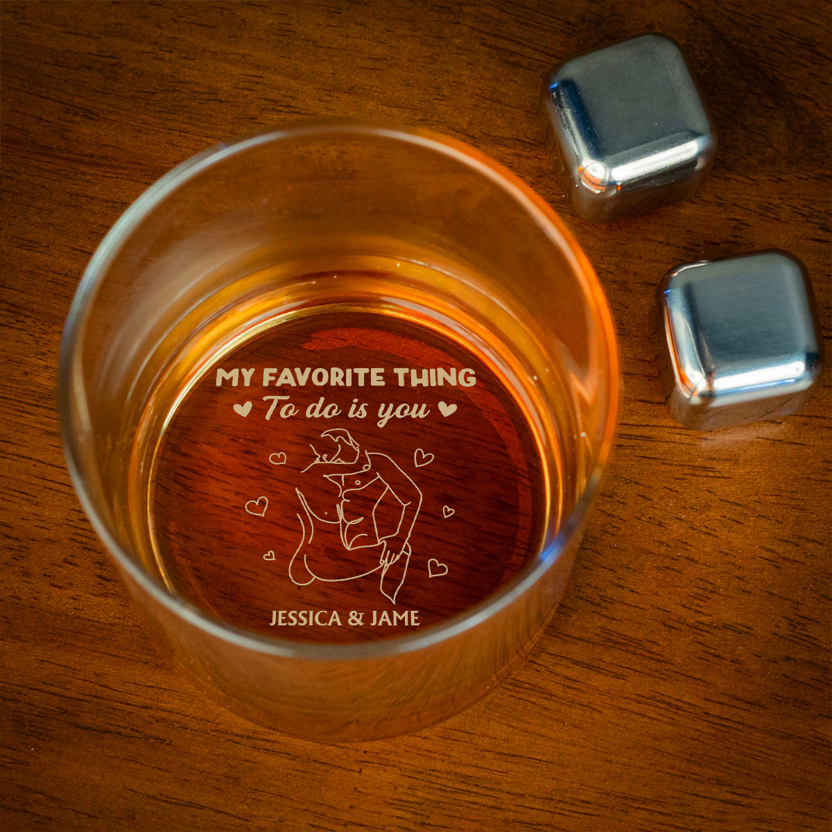 My Favorite Thing To Do - Personalized Custom Engraved Whiskey Glass