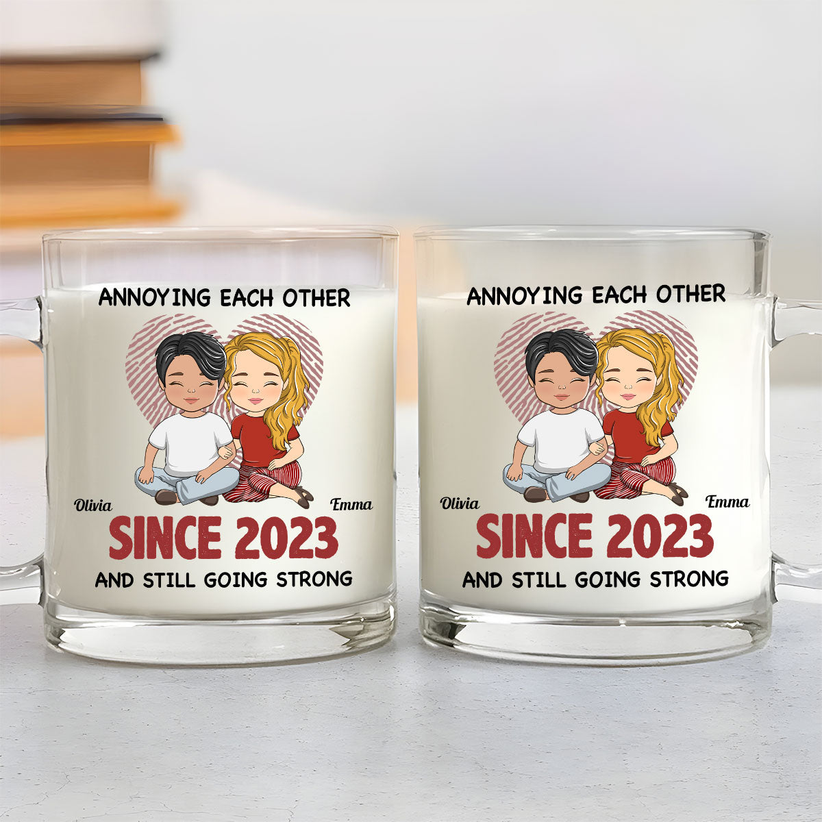 Annoying Each Other - Personalized Custom Glass Mug
