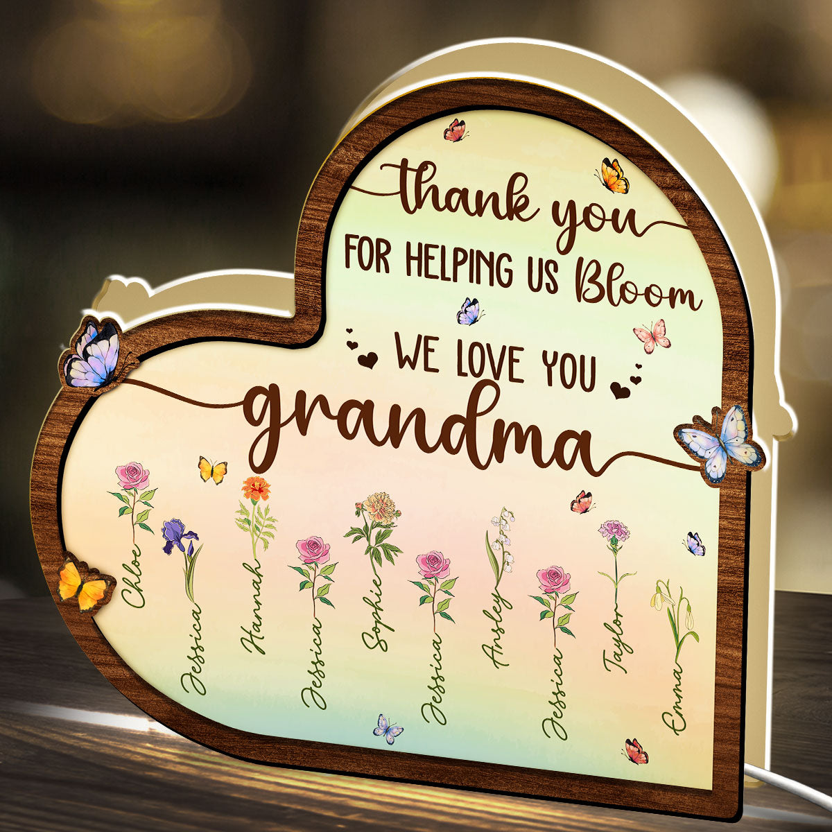 Helping Bloom - Personalized Custom Light Box